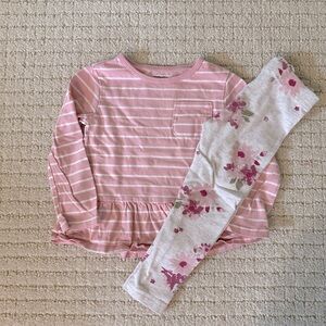 Pink Floral Girls Carter’s Outfit